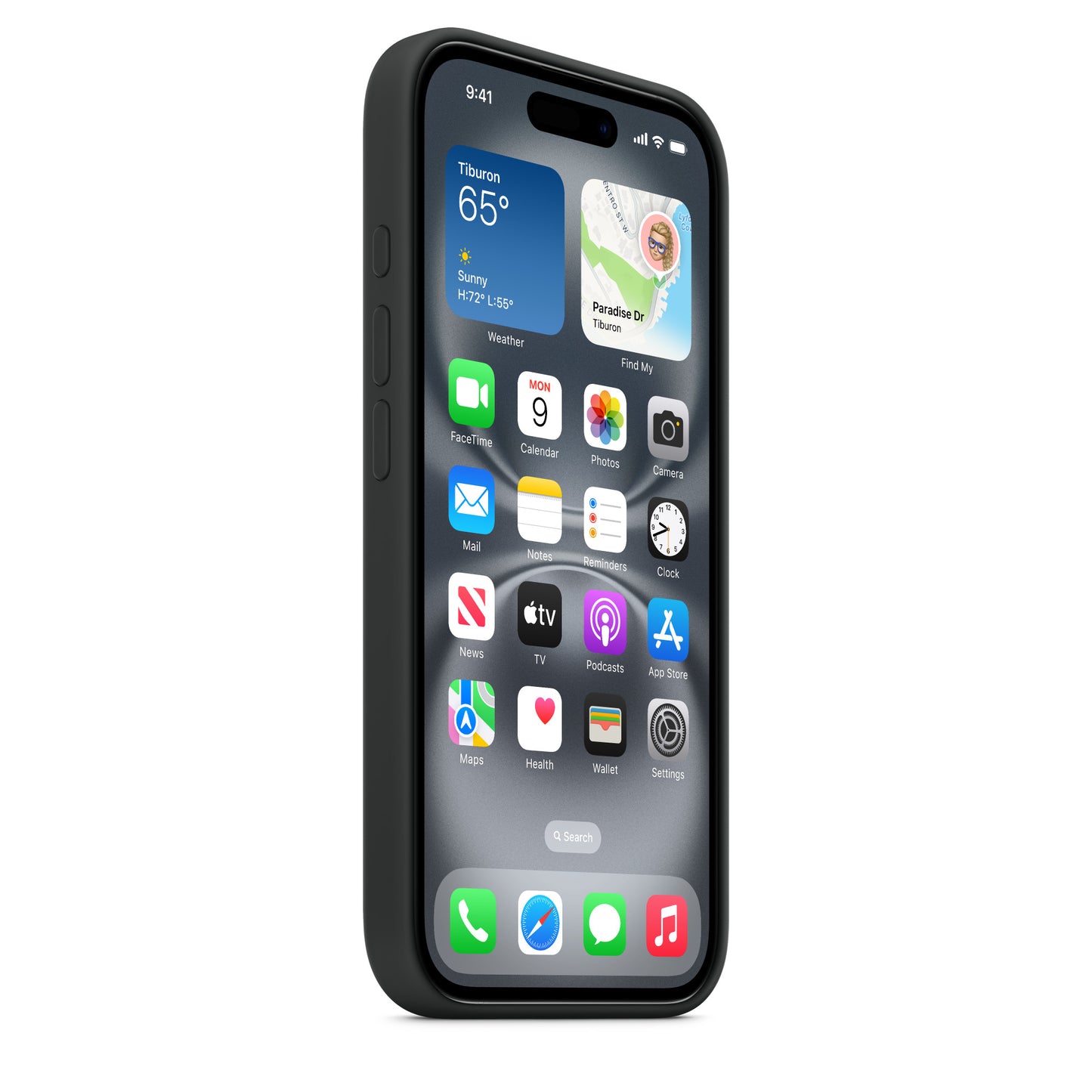iPhone 16 Coque en Silicone avec MagSafe • Noir
