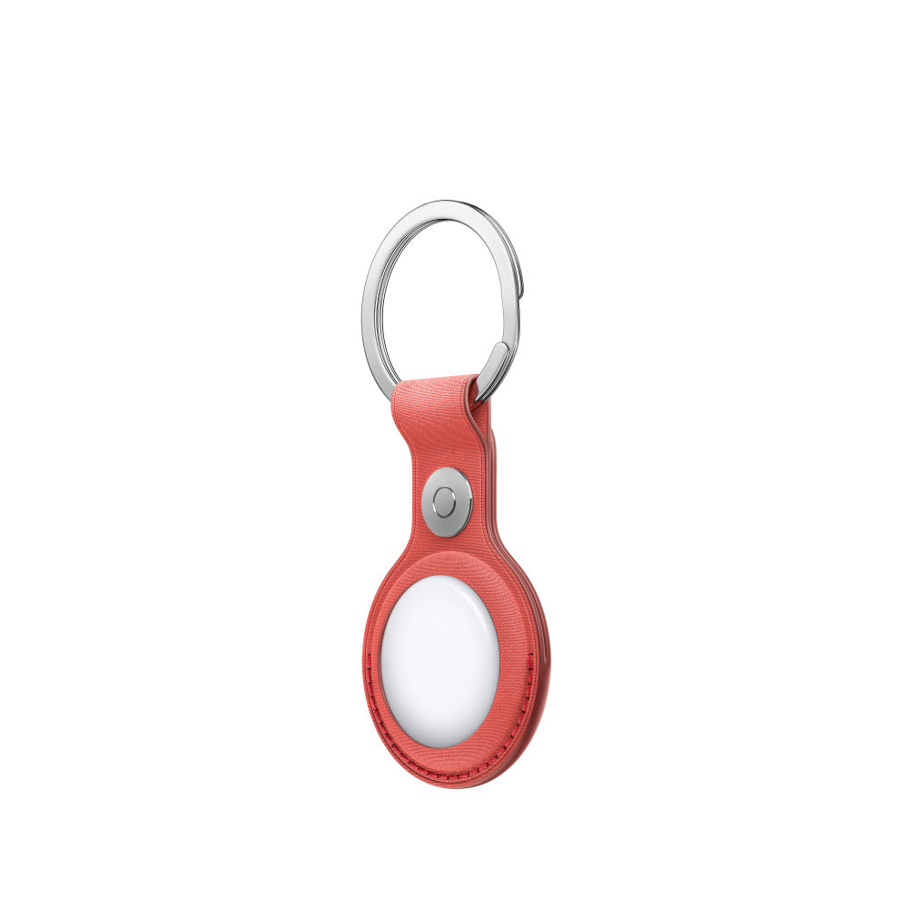Porte-clés en tissage fin AirTag • Corail