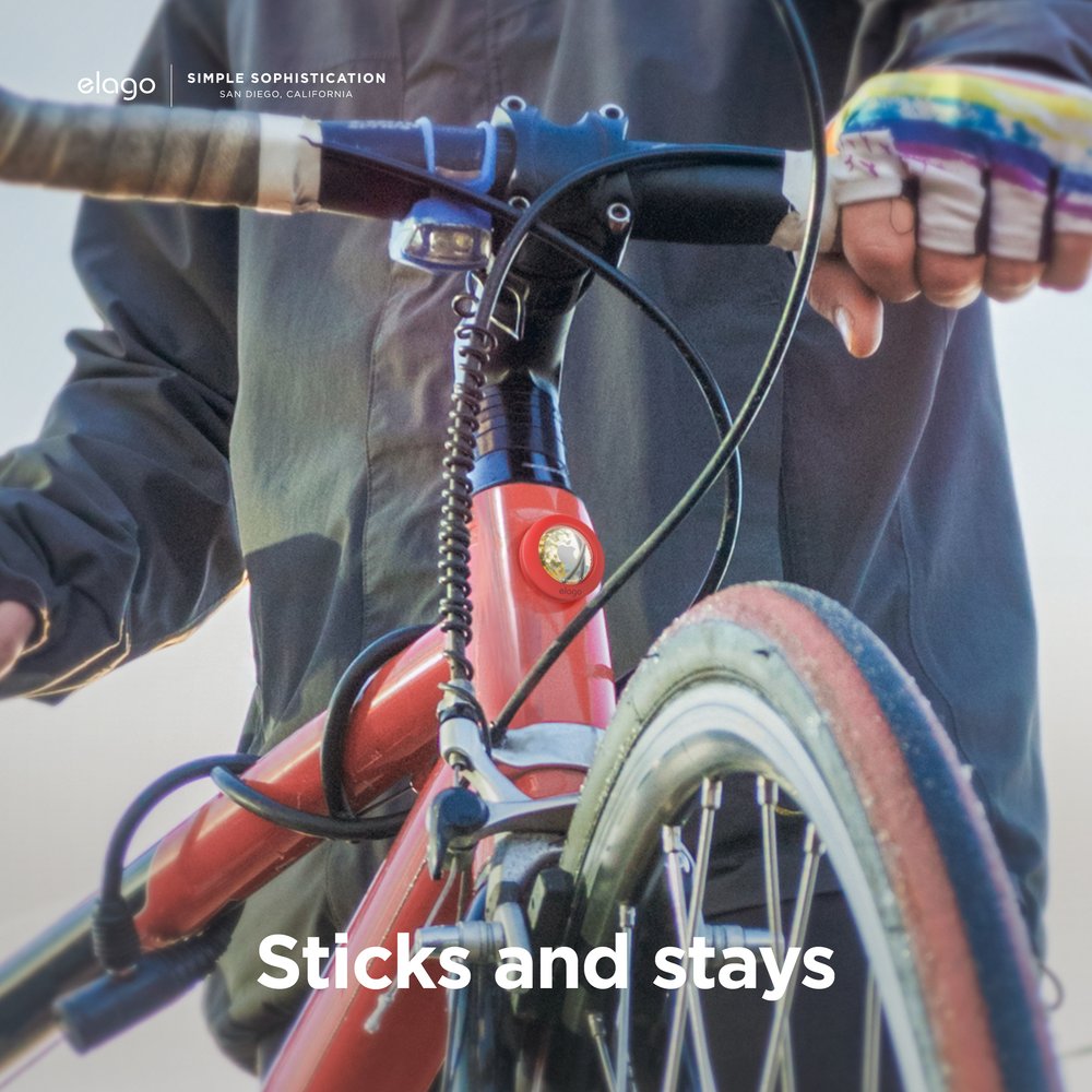 ELAGO Airtag Coque Silicone Pad Collant (2pcs) • Rouge