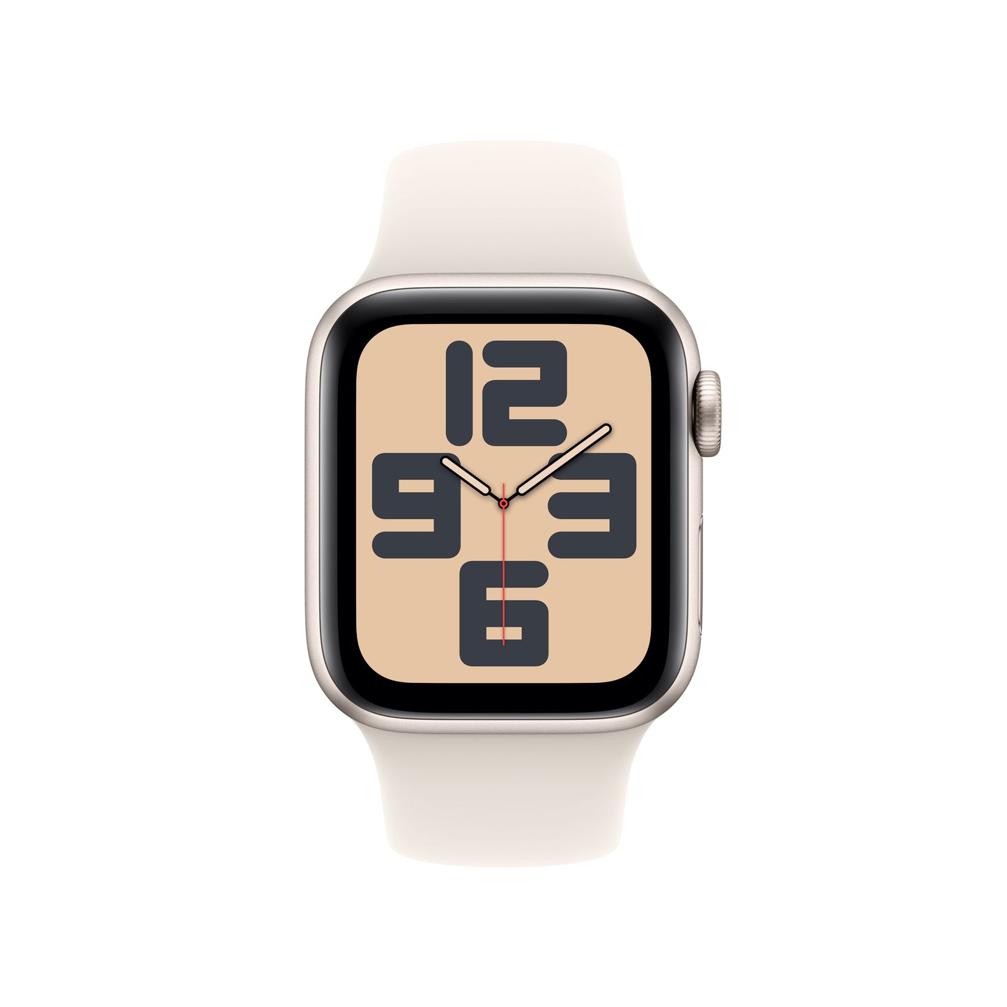 Apple Watch SE (2ème gén) • Alu 40mm Lumière Stellaire • Bracelet Sport lumière stellaire S/M