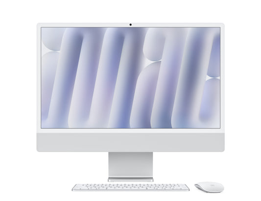 iMac 24 pouces avec écran Retina 4,5K: Puce Apple M4 avec CPU 10 cœurs et GPU 10 cœurs, 512 Go SSD - Argent