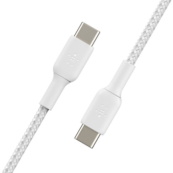 Belkin 2x Cable de charge USB-C vers USB-C renforcé • 2m • Blanc