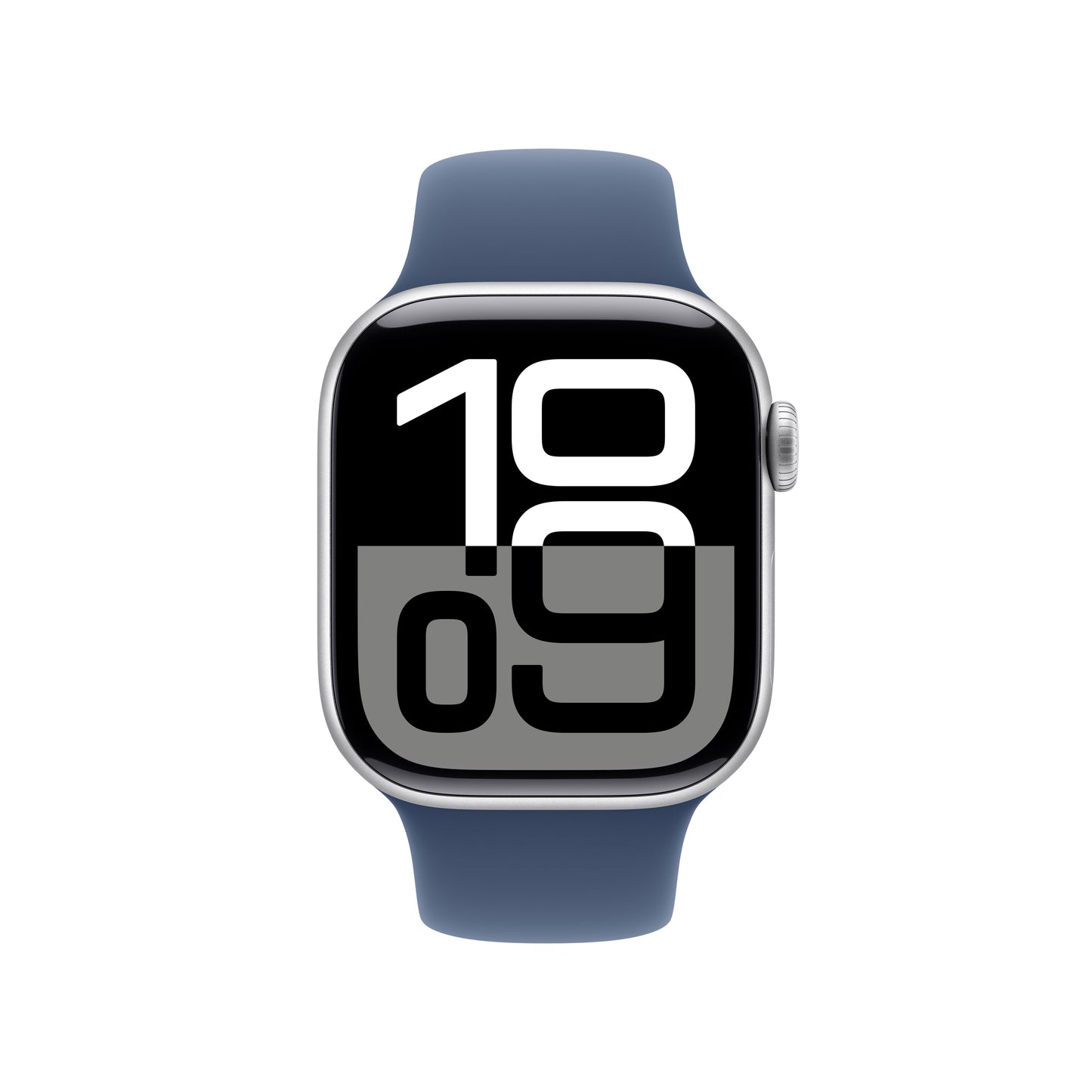Apple Watch Series 10 • 42mm Argent • Bracelet Sport Denim • S/M