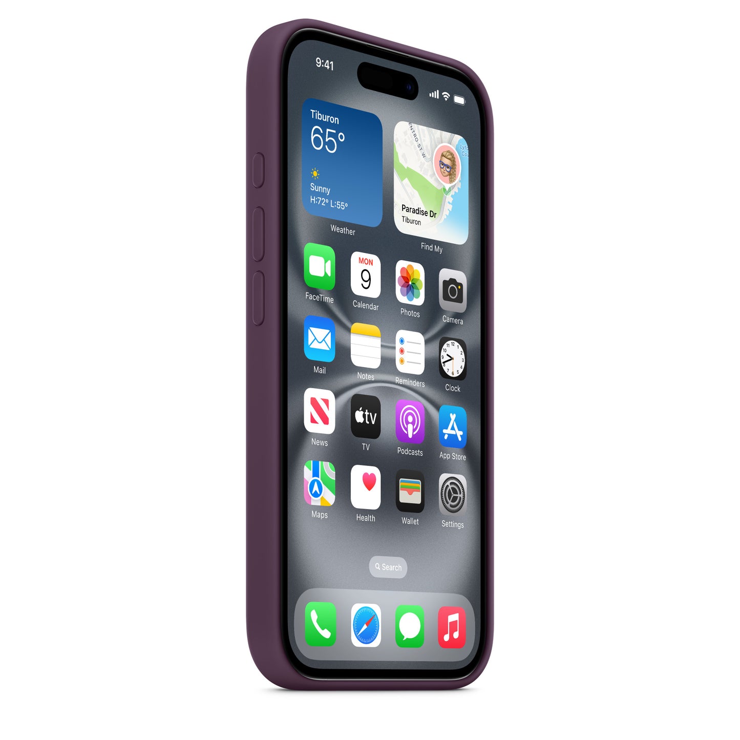 iPhone 16 Coque en Silicone avec MagSafe • Prune