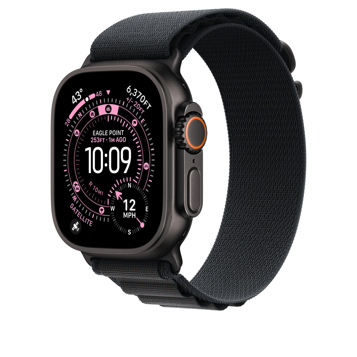 Apple • Boucle Alpine • Noir – 49 mm (titane noir, taille M)