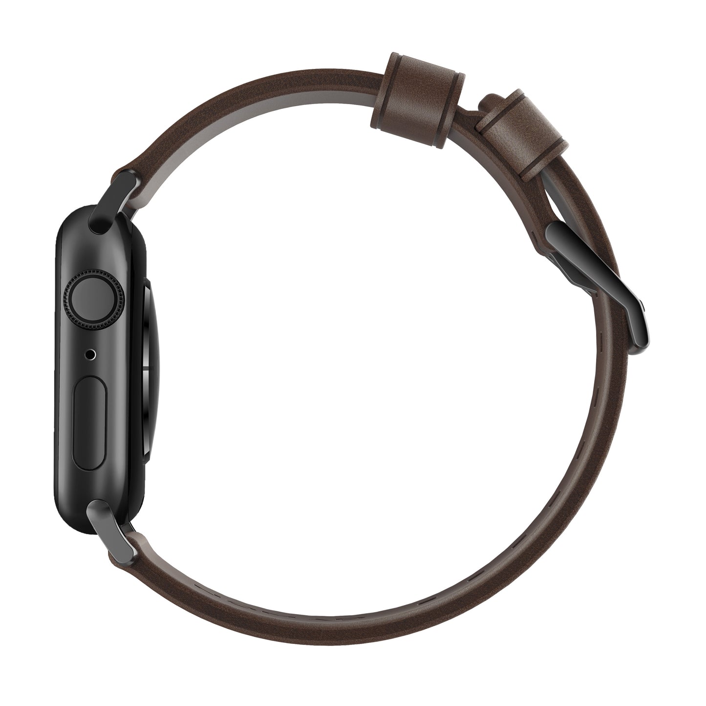 Nomad Strap Modern • 38/40mm • Marron • Connecteur Gris sidéral