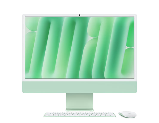 iMac 24 pouces avec écran Retina 4,5K: Puce Apple M4 avec CPU 10 cœurs et GPU 10 cœurs, 512 Go SSD - Vert