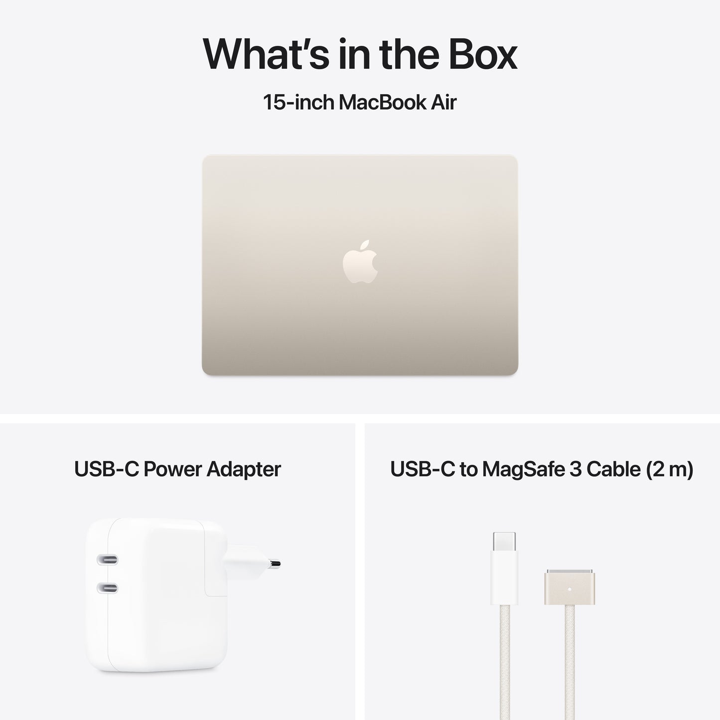 MacBook Air 15" M4 10C/16GB/512GB/GPU10C • Suisse-Français • Lumière Stellaire