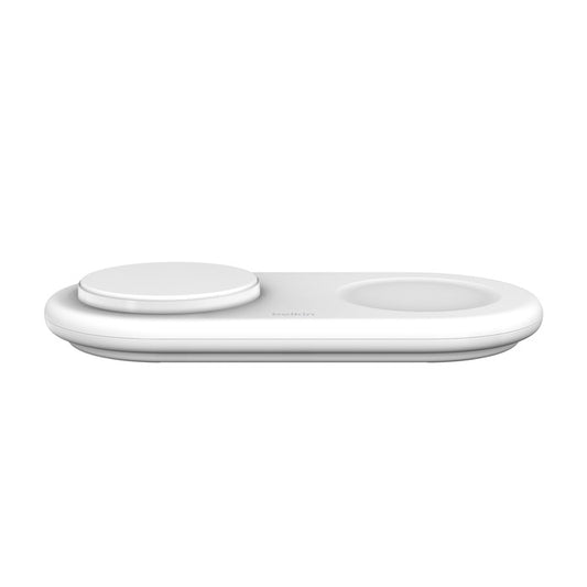 Belkin BoostCharge Pro 2 in 1 Qi2 Charging Pad • 15W • Blanc