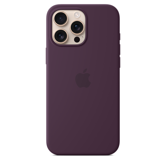 Coque en silicone avec MagSafe pour iPhone 16 Pro Max - Prune