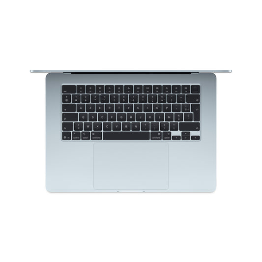 MacBook Air 15 pouces: Puce Apple M4 avec CPU 10 cœurs et GPU 10 cœurs, 256 Go SSD - Ciel