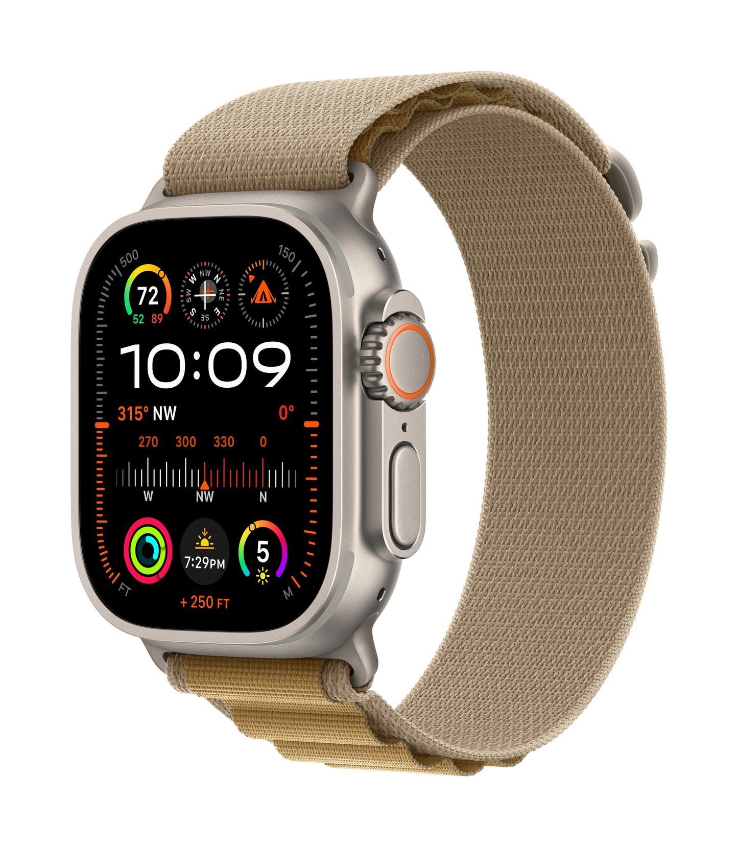 Apple Watch Ultra 2 • Naturel • 49 mm • Boucle Alpine Sahara • L