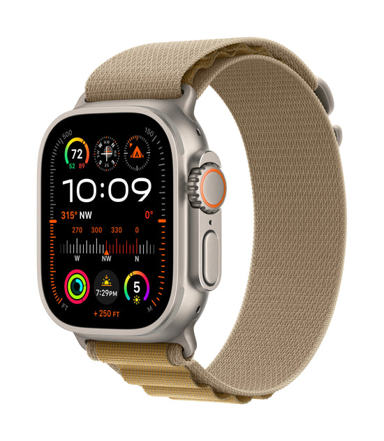 Apple Watch Ultra 2 • Naturel • 49 mm • Boucle Alpine Sahara • L
