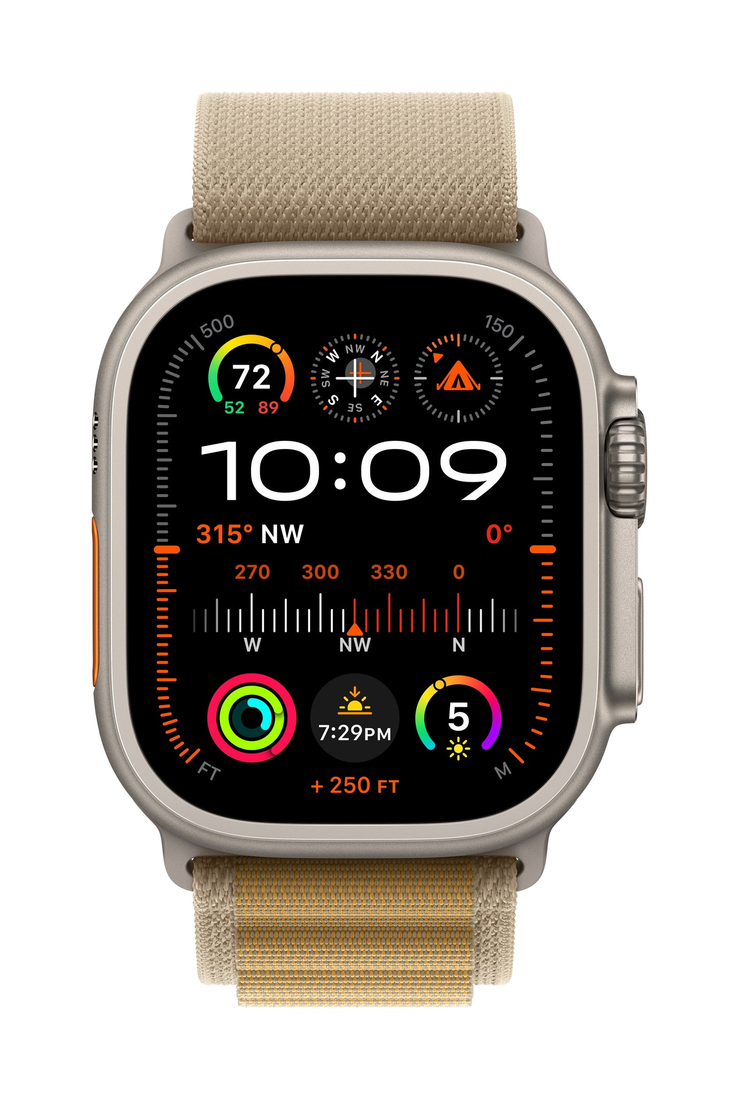 Apple Watch Ultra 2 • Naturel • 49 mm • Boucle Alpine Sahara • L