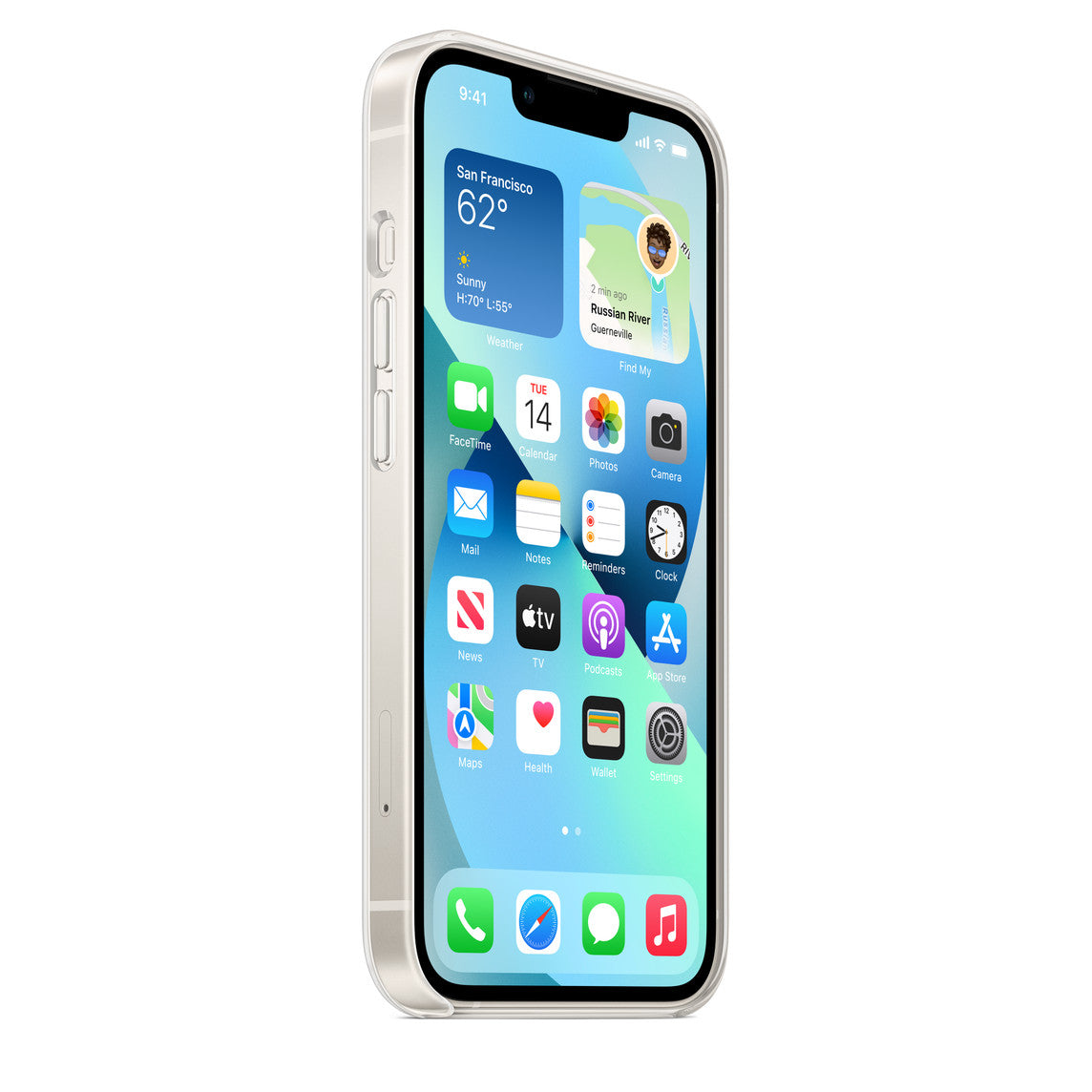 Coque transparente avec MagSafe pour iPhone 13