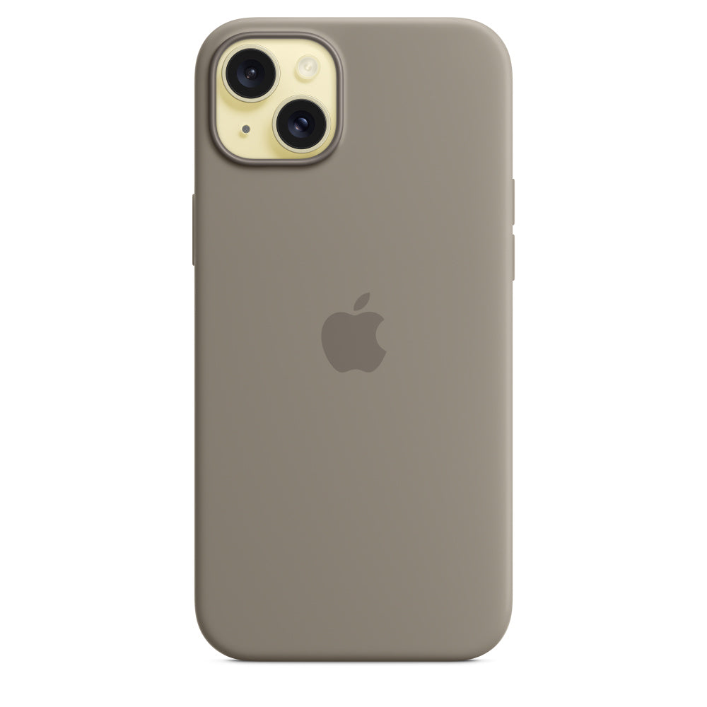 Apple • Coque en silicone avec MagSafe pour iPhone 15 Plus • Argile