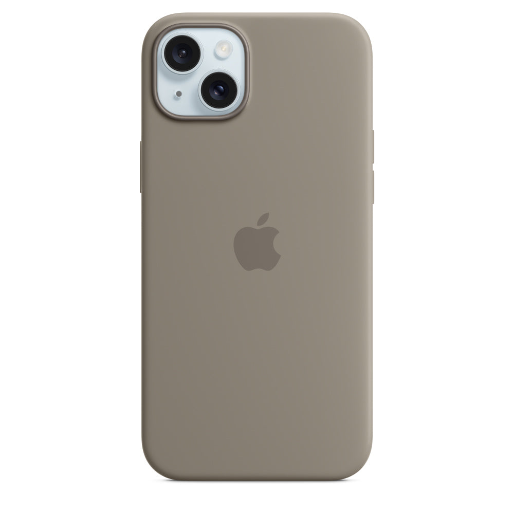 Apple • Coque en silicone avec MagSafe pour iPhone 15 Plus • Argile