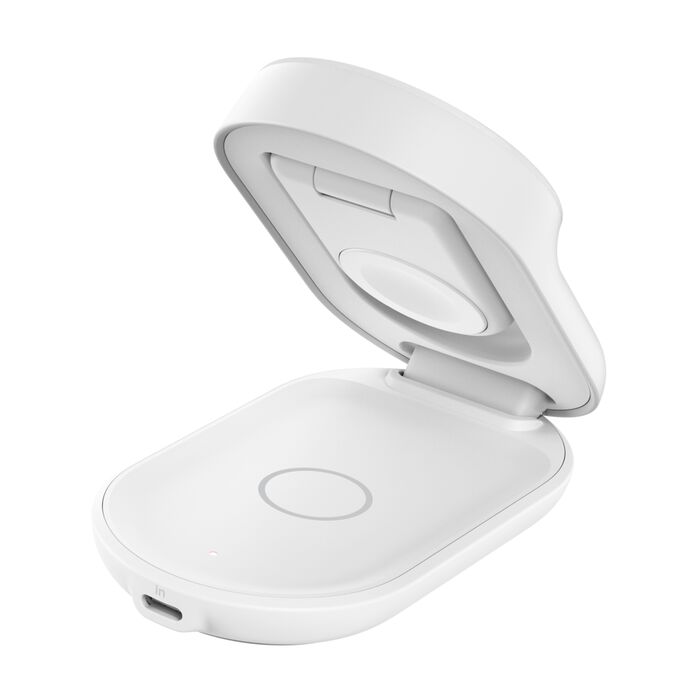 Belkin • Socle de recharge 3‑en‑1 UltraCharge avec Qi2 • 25 W • Blanc