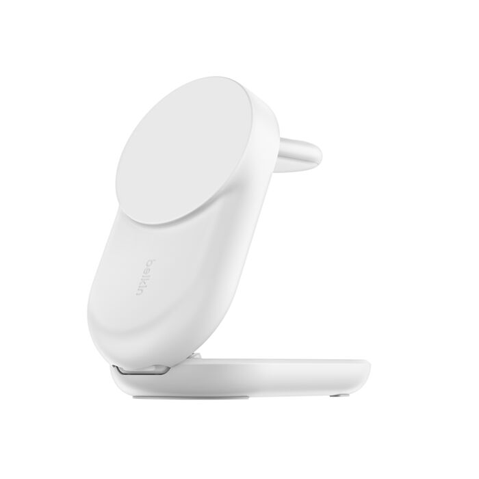 Belkin • Socle de recharge 3‑en‑1 UltraCharge avec Qi2 • 25 W • Blanc