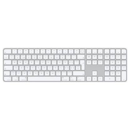 Apple Magic Keyboard Numérique avec Touch ID • Suisse-Français • Argent, Blanc