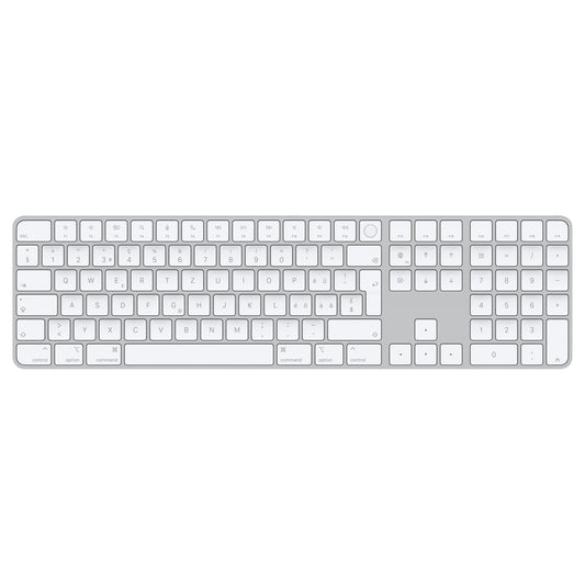 Apple Magic Keyboard Numérique avec Touch ID • Suisse-Français • Argent, Blanc