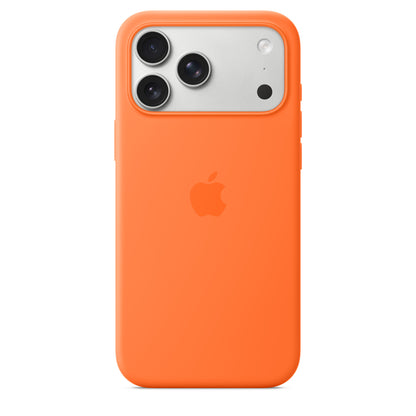 Coque en silicone avec MagSafe pour iPhone 17 Pro Max - Orange