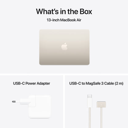 MacBook Air 13" M4 10C/16GB/512GB/GPU10C • Suisse-Français • Lumière Stellaire