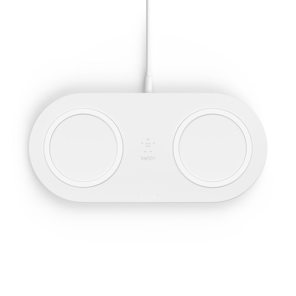 Belkin Dual Wireless Charging Pads 2x10W • Blanc