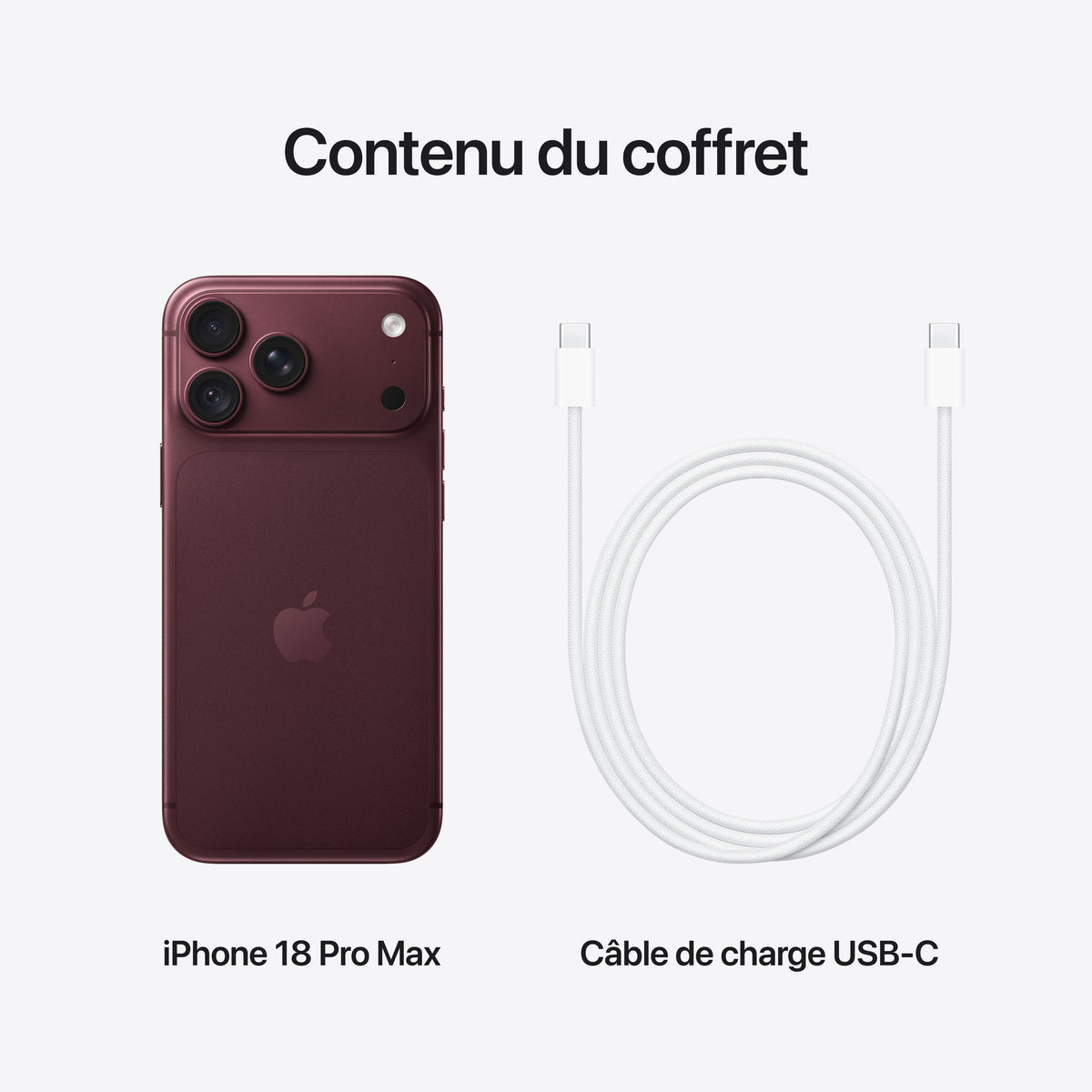 iPhone 18 Pro Max 256 Go Bourgogne