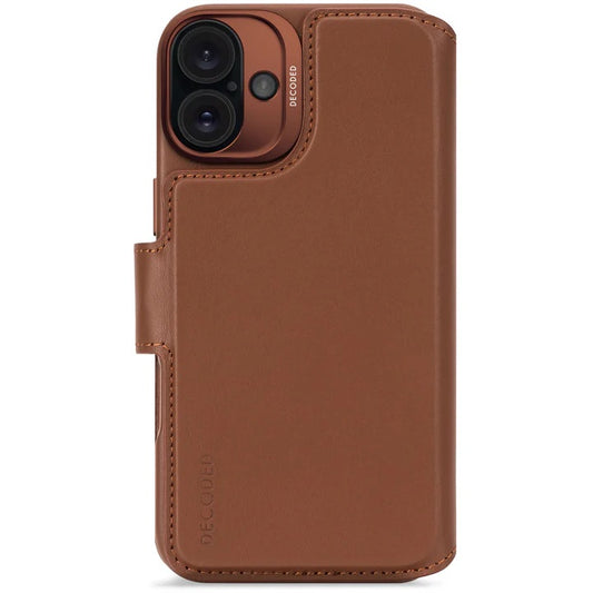 Decoded • Etui Portefeuille amovible pour iPhone 16 • Brun