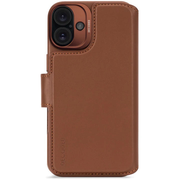 Decoded • Etui Portefeuille amovible pour iPhone 16 • Brun