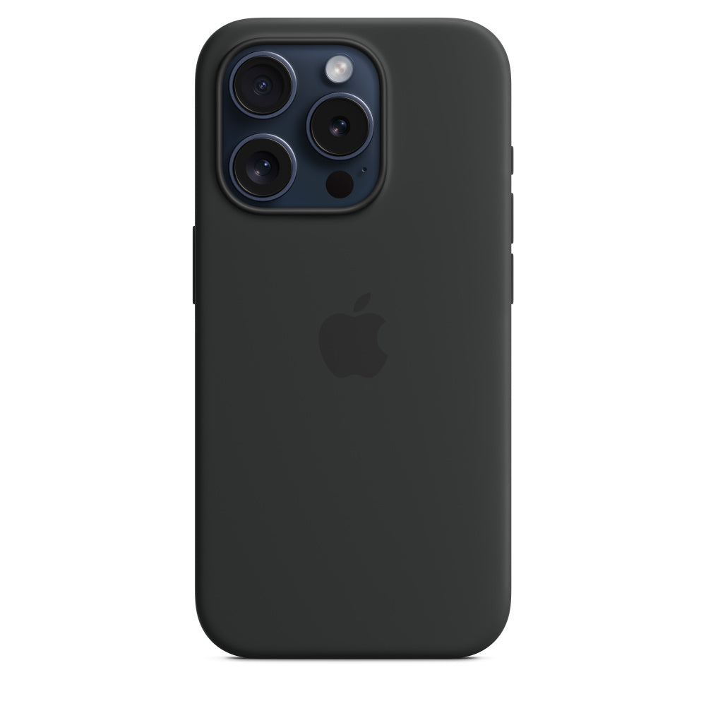 Apple • Coque en silicone avec MagSafe pour iPhone 15 Pro • Noir