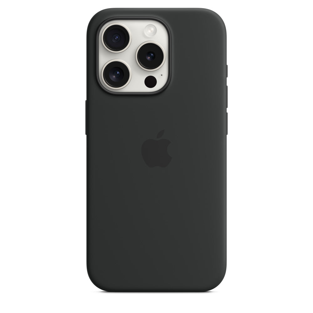 Apple • Coque en silicone avec MagSafe pour iPhone 15 Pro • Noir