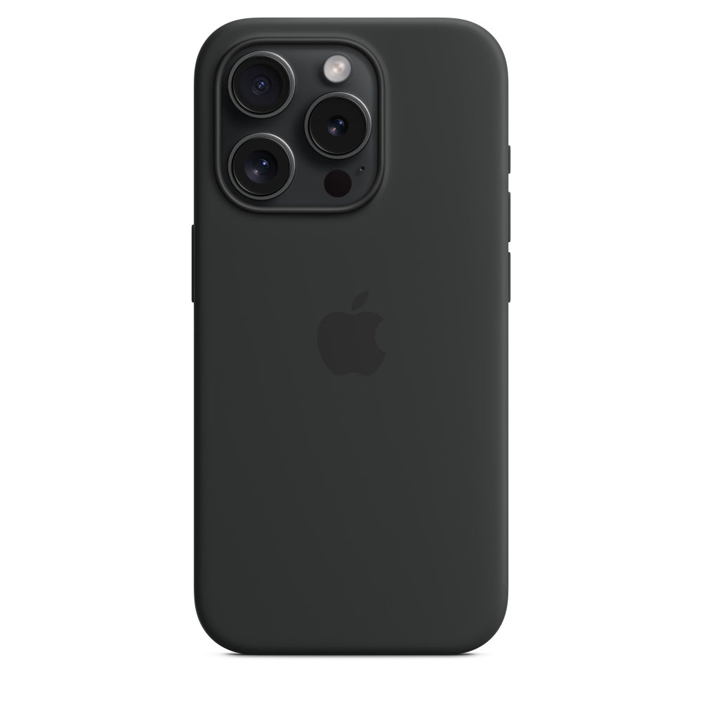 Apple • Coque en silicone avec MagSafe pour iPhone 15 Pro • Noir