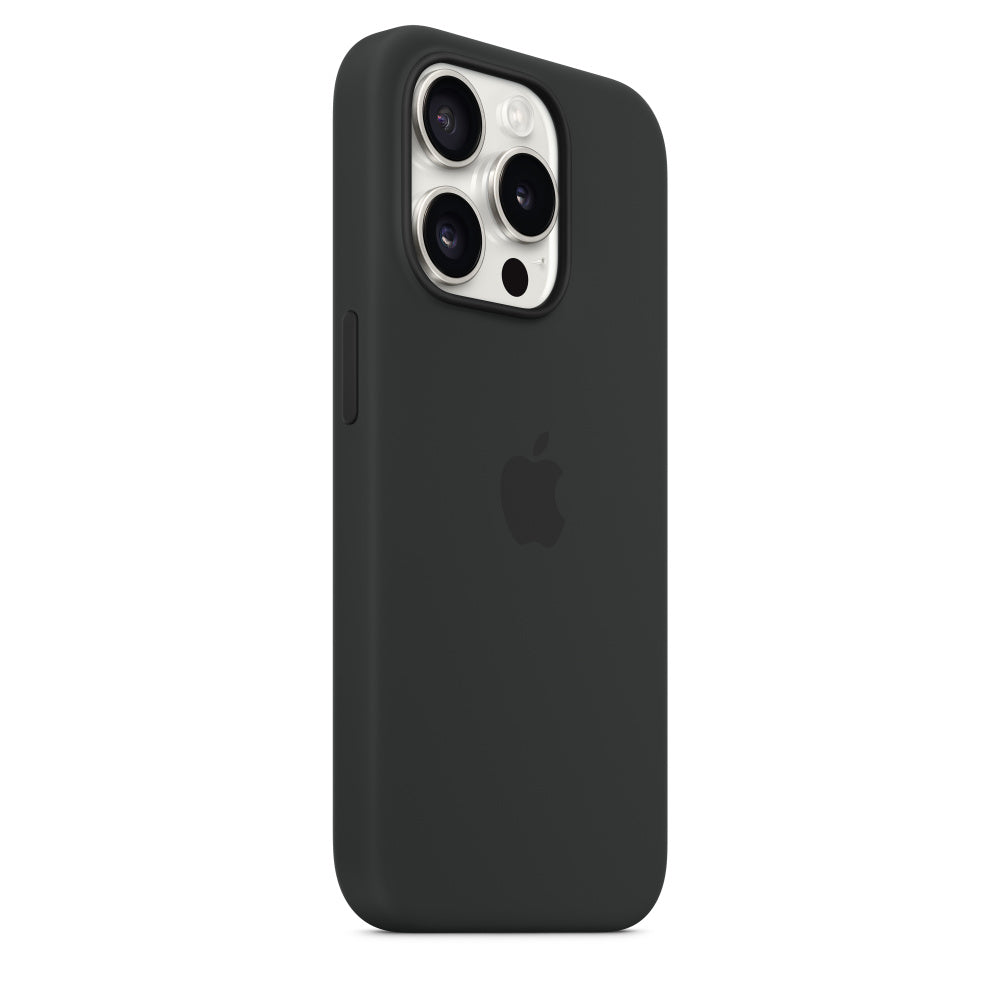 Apple • Coque en silicone avec MagSafe pour iPhone 15 Pro • Noir