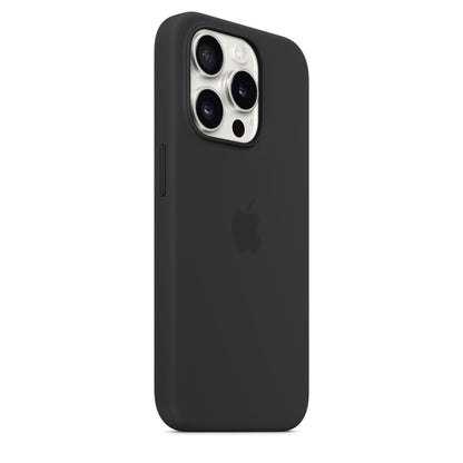 Apple • Coque en silicone avec MagSafe pour iPhone 15 Pro • Noir