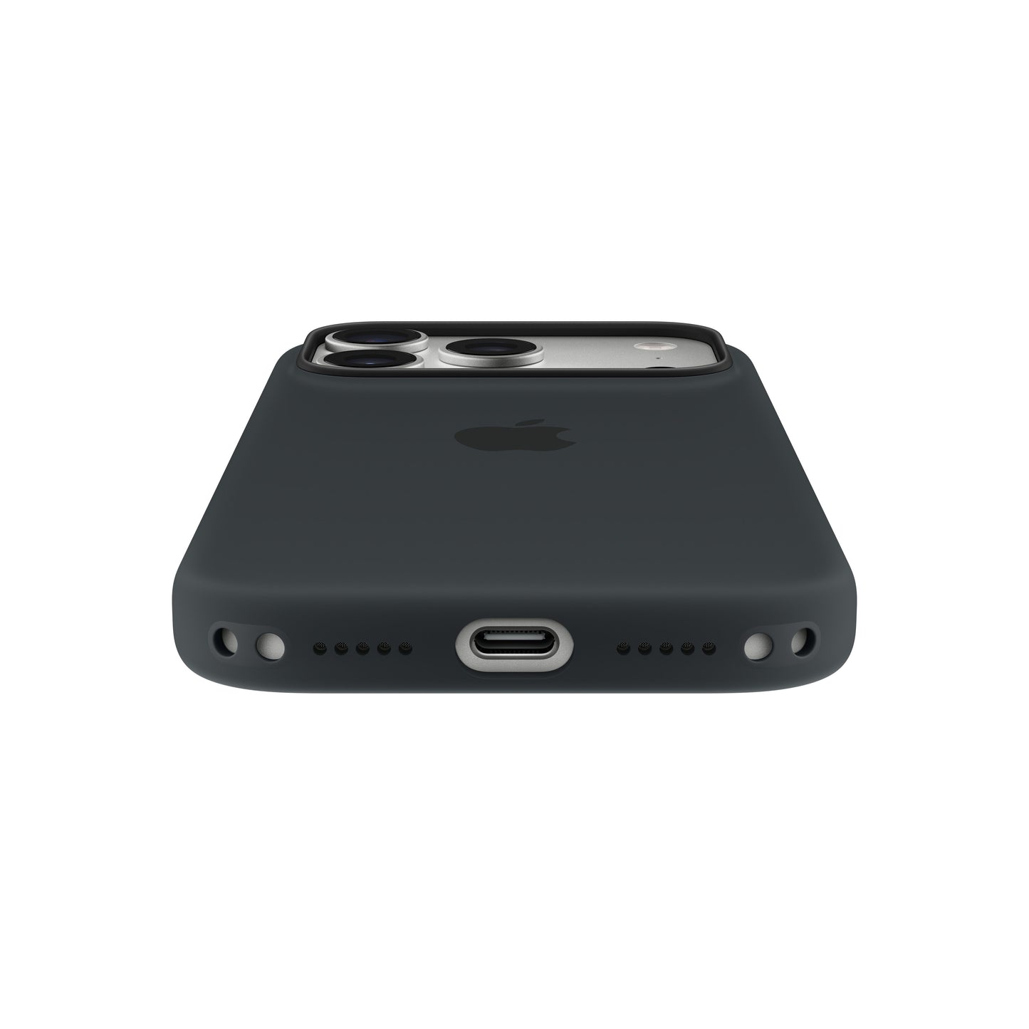 Coque en silicone avec MagSafe pour iPhone 17 Pro – Noir