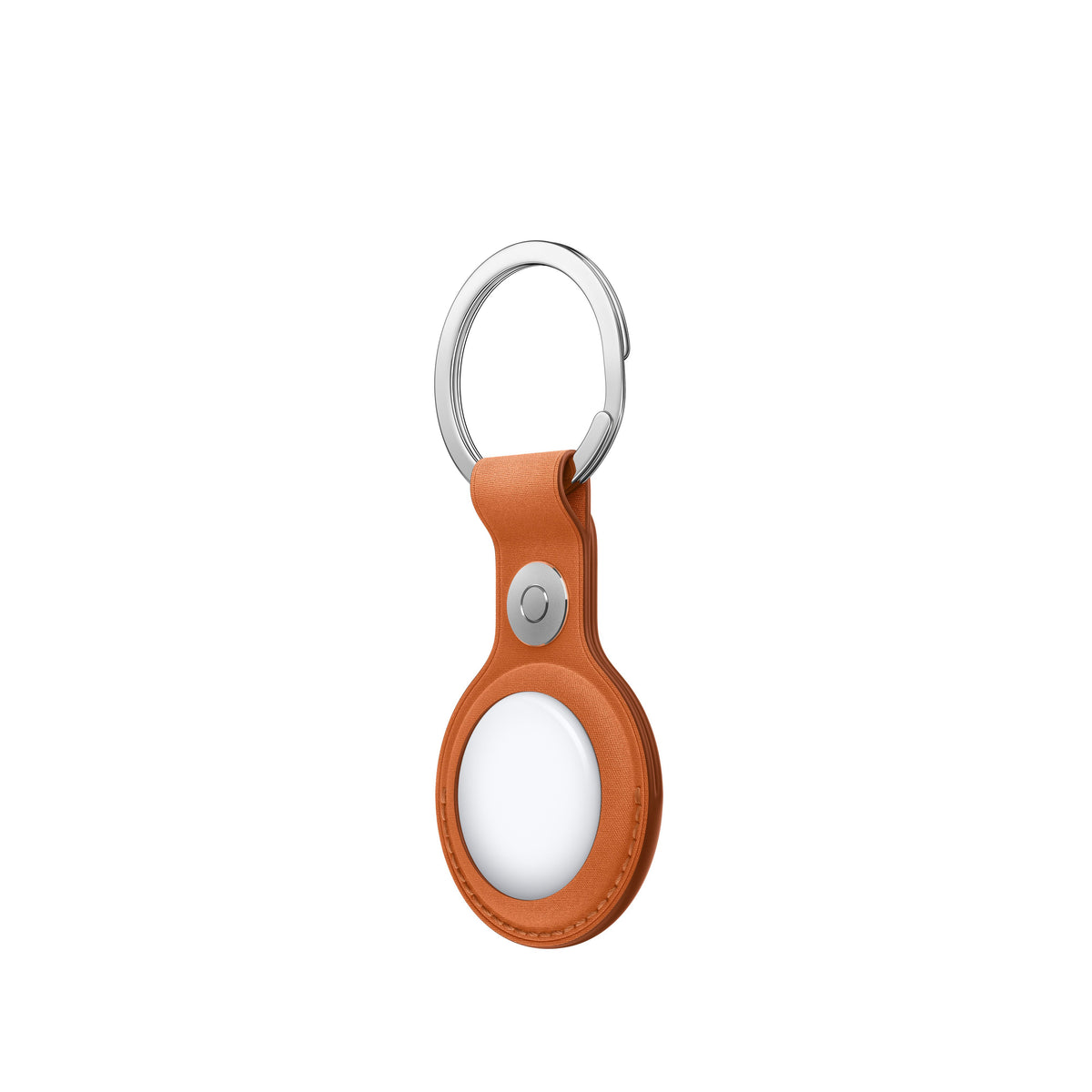 Porte-clés en tissage fin AirTag - Roux orangé