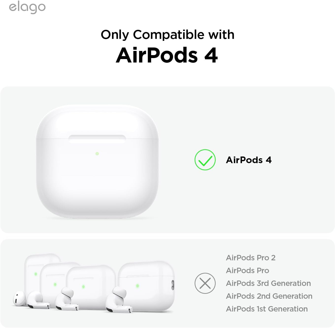 ELAGO Airpods 4 Coque de protection • Stone