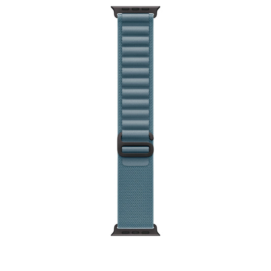 Apple • Boucle Alpine • Bleu Clair – 49 mm (titane noir, taille S)