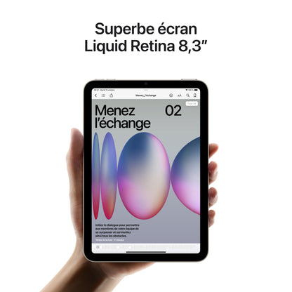 iPad mini 8,3'' A17 Pro WiFi + Cellulaire • 128GB • Gris Sidéral