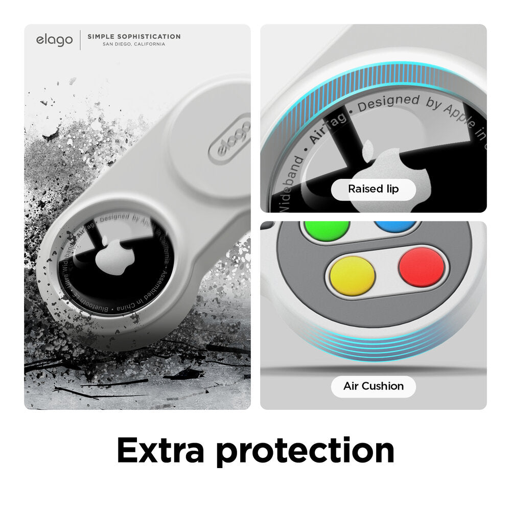 ELAGO W5 • AirTag Coque Retrogaming • Gris