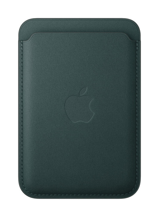 Apple • Porte‑cartes en tissage fin pour iPhone avec MagSafe • Vert Foncé
