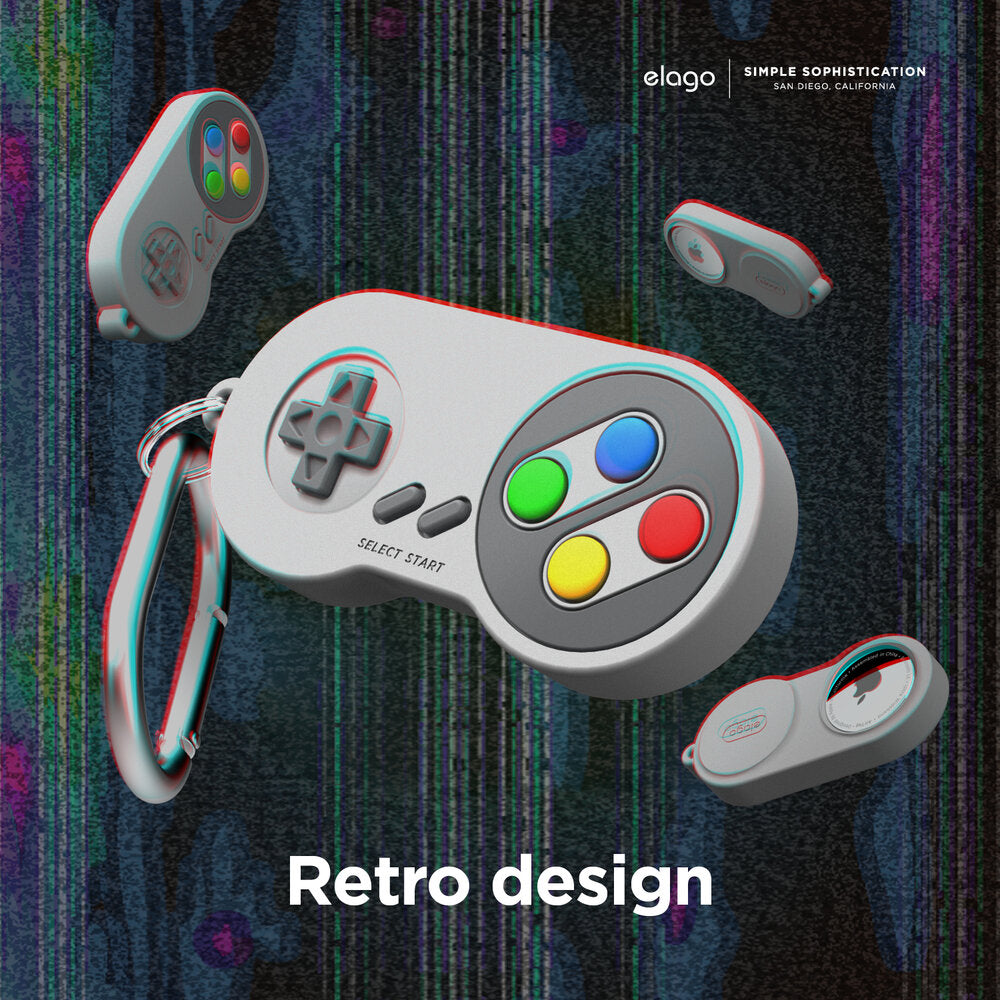 ELAGO W5 • AirTag Coque Retrogaming • Gris