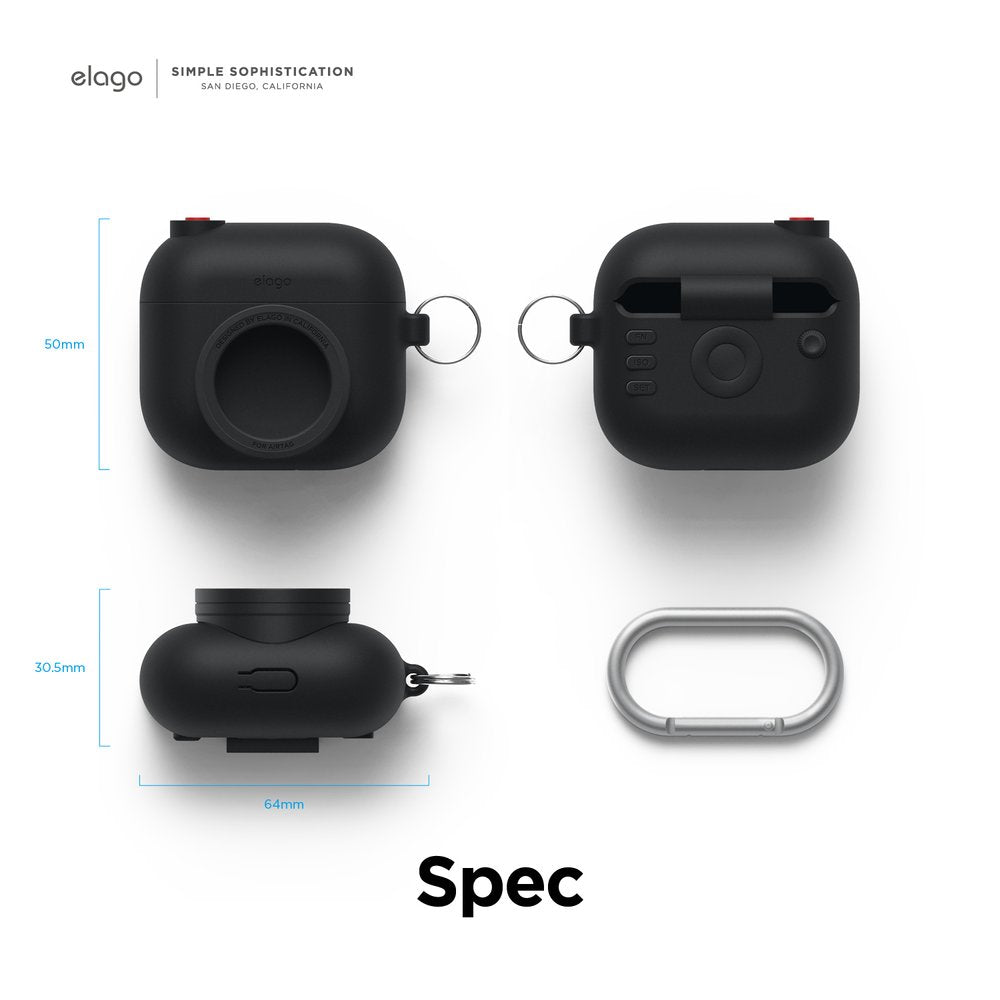 ELAGO Airpods 3 • Coque avec emplacement pour Airtag • Noir