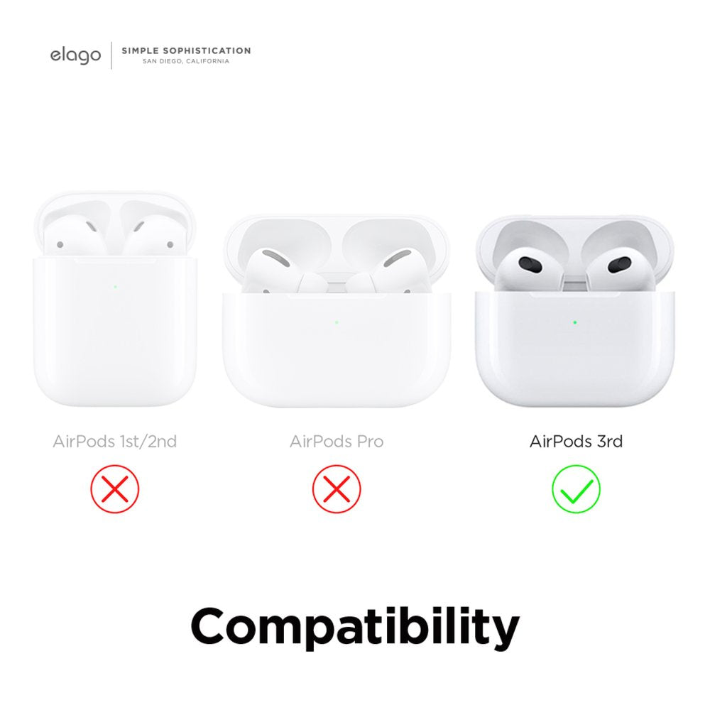 ELAGO Airpods 3 • Coque avec emplacement pour Airtag • Noir