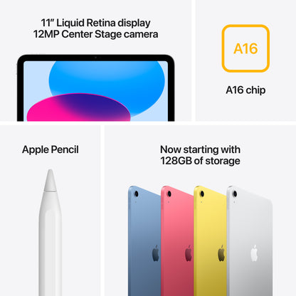 iPad 11" (A16) WiFi+Cellulaire • 256GB • Argent