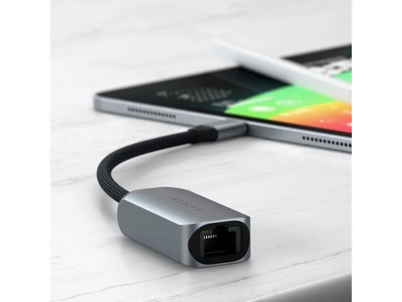 Satechi USB-C 2.5 Gigabit Ethernet adapter • Gris Sidéral