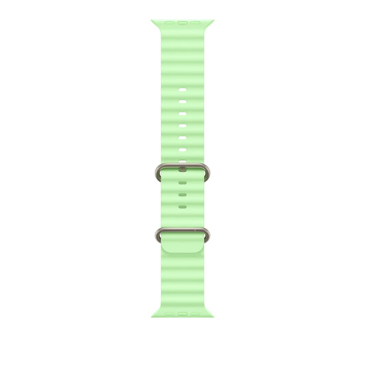 Bracelet Océan vert fluo 49 mm - Finition titane naturel