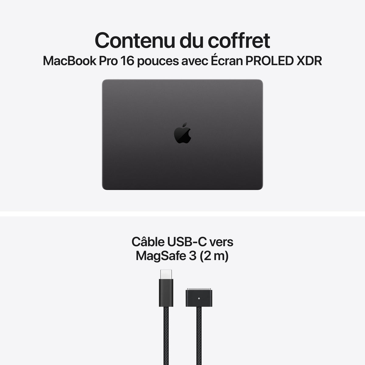 MacBook Pro 16 pouces avec Écran PROLED XDR: Puce Apple M5 Pro avec CPU 18 cœurs et GPU 20 cœurs, 1 To SSD - Noir sidéral - AZERTY (français)